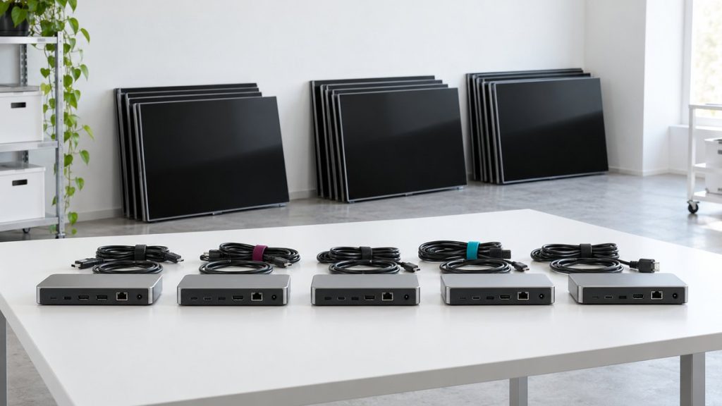 Symbolfoto zum Beitrag „Gebrauchte Monitore und Dockingstationen verkaufen: der übersehene Restwert im IT-Refresh“ – Global Circular Tech